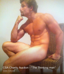 Mo'vember Charity Slave Auction Promotion Photo the thinking man