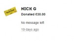 Nick G golden ticket donation
